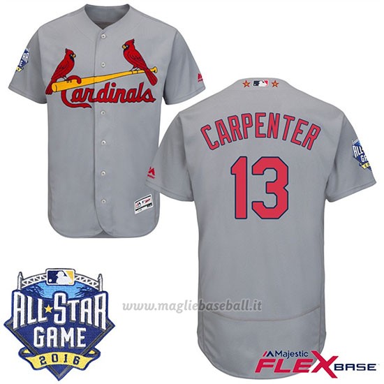 Maglia Baseball Uomo St. Louis Cardinals National 2016 Mlb All Star St. Louis 13 Matt Carpenter Flex Base